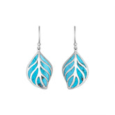 AE-6252-TQ Sterling Silver Earring With Turquoise Jewelry Bali Designs Inc